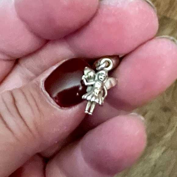 Pandora 14kt gold/silver fairy charm for bracelet - Picture 2 of 6